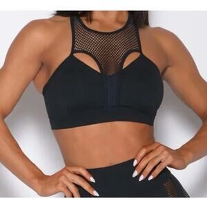 Bombshell Sportswear Mohawk Sports Bra Black Womens Small